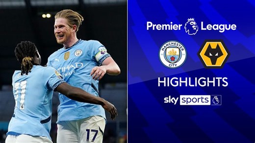 Man City 1-0 Wolves: Kevin De Bruyne winner takes City third as in-form Wolves rue missed chances