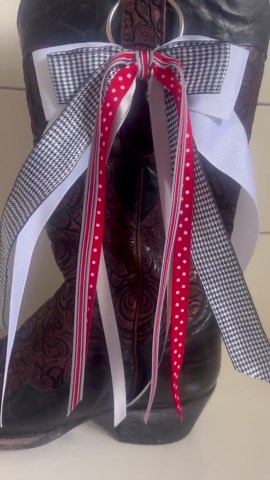 Ohio State Buckeyes Scarlett and Gray Boot Bows and Ribbons-custom Accessories - Etsy