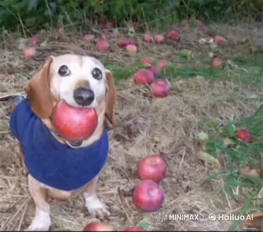 Perro con manzana: el meme más divertido