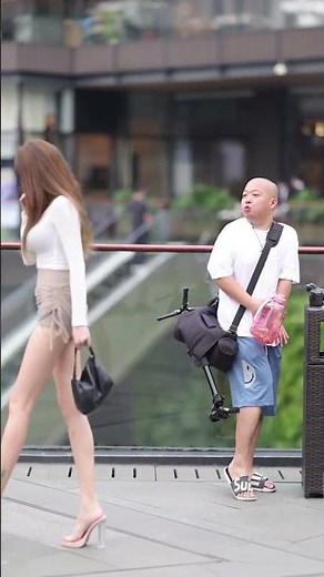 What Skinny Long Legs!!! | Chinese Tiktok Womens Street Fashion in Mini Skirt