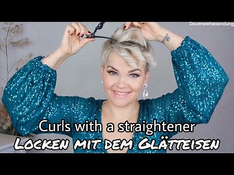 Kurze Haare locken und stylen mit dem Glätteisen