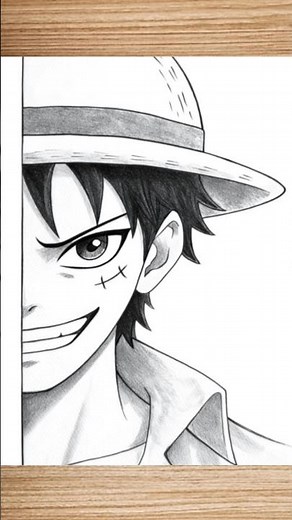 luffy drawing tutorial