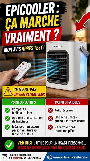 Epicooler Avis : Vrai Climatiseur ou Arnaque ? J'ai Testé pour Vous #amazonfrance