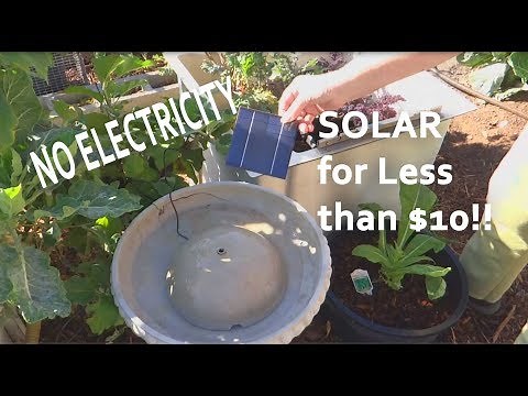 NO ELECTRICITY-BIRDBATH with SOLAR Pump Fountain in Garden for Birds