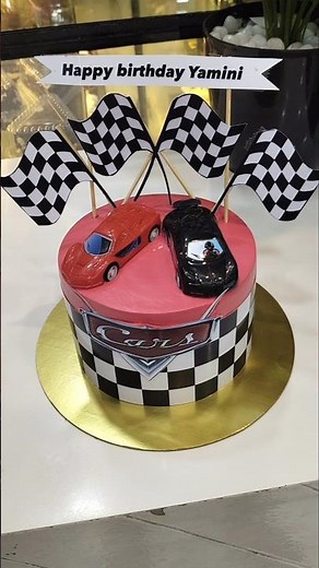 Amazing Car Theme Birthday Cake for Yamini | Racing Cake Design 🏁🚗 #Shorts