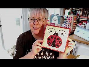 Lady Bug Applique Tiny Quilt Block - 7" Quilt Block with Lisa Capen @LisaCapenQuilts