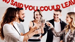 Fulmoon Pre Strung Who Said You Could Leave Banner Going Away Decorations Retirement Party 9.8 ft Good Luck Sign Goodbye Garland for Retire Graduation(Glitter Champagne Gold)
