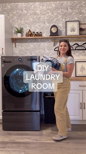 I built a DlY Laundry Room! 🤯 I got the new @LG Electronics USA Washcombo All-In-One Washer and Dryer to help me save time while doing laundry and I wanted to build a custom space around the unit! This can be found at @The Home Depot and I used products all from there to create this laundry room! #THDLG #TheHomeDepot #TheHomeDepotPartner What do you think of this makeover?! #diylaundryroom #laundryroom #laundryroommakeover #laundry #laundryroomdesign #lifehack #laundryrack #roommakeover #easydi
