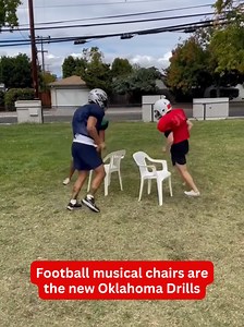 This is why you strap your helmet up. 😂 (Via @cyri3e | IG) #funny #musicalchairs #football #fyp
