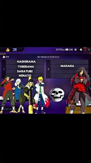 4 HOKAGE VS MADARA UCHIHA ☠️ #freefire #viral #divinefaijan #short