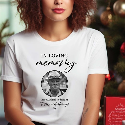 Personalized Memorial T-shirt: in Loving Memory Photo Tee - Etsy