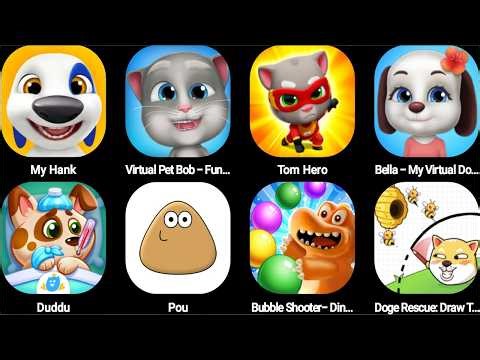My Talking Hank,Virtual Pet Bob-Funny Cat,Tom Hero,Bella-My Virtual Dog Pet,Duddu...
