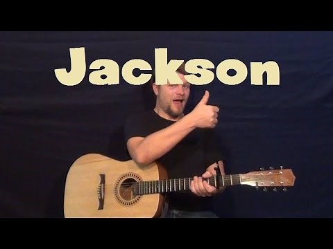 Jackson (JOHNNY CASH) Easy Strum Guitar Lesson How to Play Tutorial