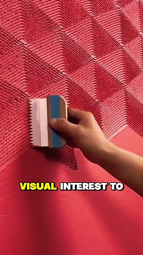 Satisfying 3D Wall Texture Pattern Using Decorative Plaster Comb | Wall Art Technique