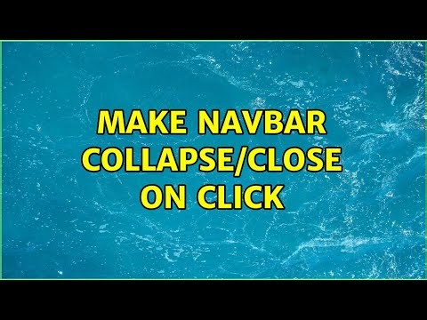 Make navbar collapse/close on click (2 Solutions!!)