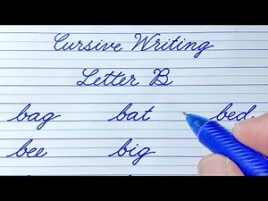 Cursive Writing a to z Challenge Day 2 Letter B | Cursive Handwriting Practice | Cursive Letter abcd
