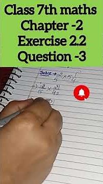 class 7th maths chapter 2 exercise 2.2 question 3 #maths #shorts