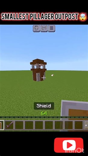 HOW TO MAKE a small pillager outpost in Minecraft🏹 #shorts