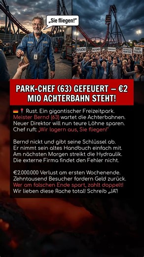 PARK-CHEF (63) GEFEUERT — €2 MIO ACHTERBAHN STEHT!