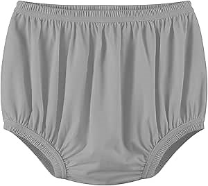 Adult Diaper Cover for Incontinence Noiseless Leak-Protection Underwear Plastic Pants Over Diapers Waterproof Rubber Pants (Gray, Large)