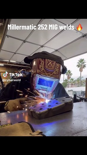 Cyberweld customer Mike DiLuccia laying down some 🔥 MIG welds with his Millermatic 252 MIG welder pirchased at Cyberweld.com! #CapCut #Cyberweld #Welding #Welder #MIGwelding #Fabrication #MillerWelders