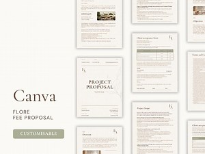 Interior Design Fee Proposal Template - Editable Canva (digital Download) - Etsy