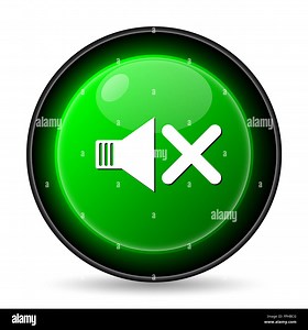 No sound icon. Internet button on white background Stock Photo - Alamy