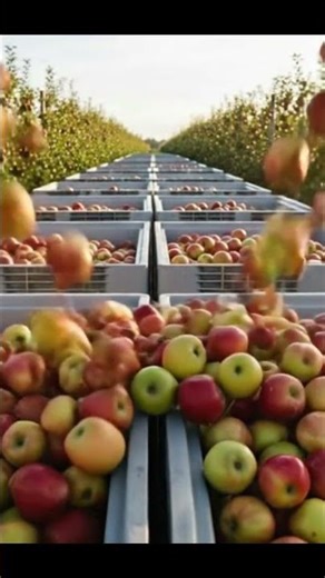 This Machine Turns Apples Into Desserts #FoodProduction #Satisfying