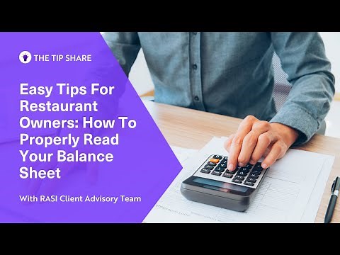 Restaurant Balance Sheet - Basics for Understanding & How To Read It