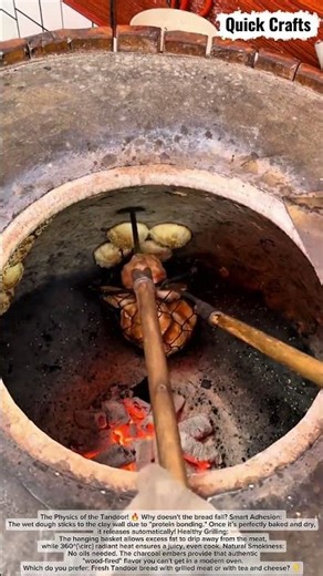 The Physics of the Tandoor! 🔥 Why doesn't the bread fall? #shorts