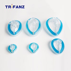 [Hot Item] Medical Supplies PVC Valve up Anesthesia Oxygen Face Mask for Hospital Use