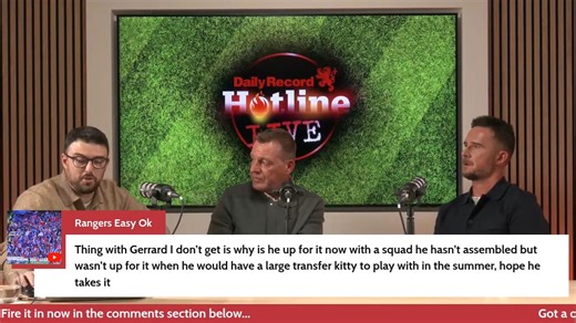 🔥 𝗥𝗲𝗰𝗼𝗿𝗱 𝗦𝗽𝗼𝗿𝘁'𝘀 𝗛𝗼𝘁𝗹𝗶𝗻𝗲 𝗟𝗜𝗩𝗘 🔥 🎙 Daniel Caw | Barry Ferguson | Keith Jackson 🎙️ ‘Would you be happy to see Steven Gerrard return?’ 🤔 Rangers legend Barry Ferguson on the Ibrox club’s search for a new manager 🗣️ 👇 FULL SHOW 👇 www.youtube.com/watch?v=XtHle3accWw | Daily Record Sport