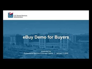 OASIS+ eBuy Demo for Buyers 07JAN26