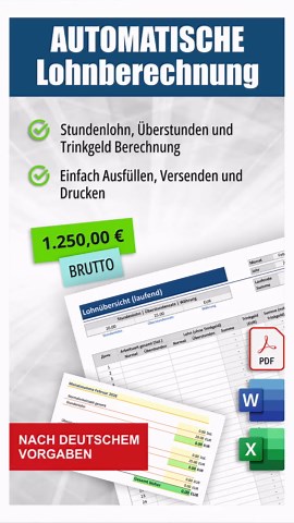 Stundenzettel Vorlage Excel Mit Lohnberechnung | Arbeitszeitnachweis DE/EN/RU | Überstunden, Stundenlohn & Trinkgeld Rechner - Etsy UK