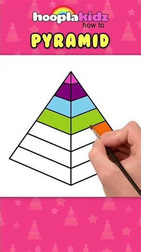 How To Draw A Pyramid 🔺✏️ #shorts #drawing #coloring #hooplakidzhowto