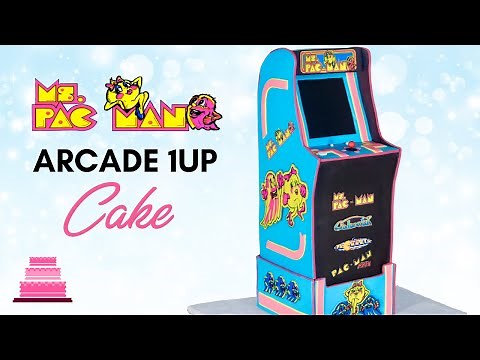 MS PAC-MAN ARCADE 1 UP CAKE 🍒 - 3D arcade cabinet cake