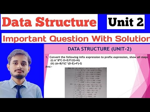 Data Structure || Important Question with solution || unit 2 || RGPV BTech 3rd semester Exam 2022