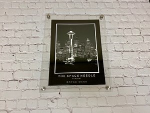 Custom Clear Acrylic Floating Frame, Straight Corners: Artwork, Photo, Diploma - Etsy