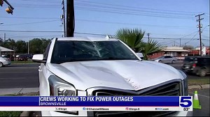 Strong winds cause outages, damage in Brownsville