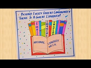 National Library Week Poster Making/ National Library Week Poster Drawing