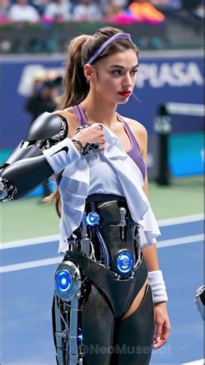 Tennis Star Reveals SECRET Cybernetic Body! 🎾🤖 #FutureTech
