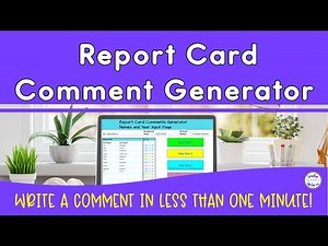 Report Card Comments Generator Short Preview