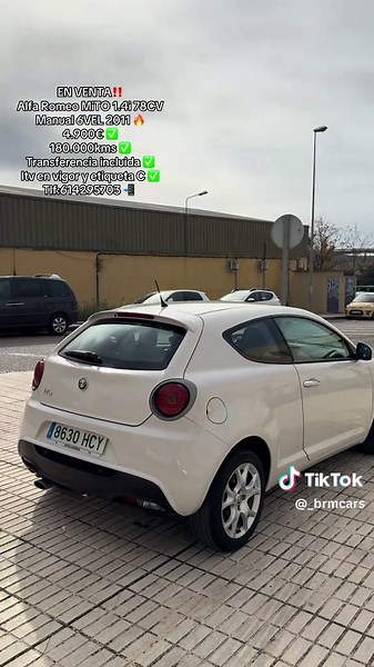 En venta precioso alfa romeo mito 1.4 gasolina 78 cv con aire acondicionado ordenador de bordo dirección asistida radio cd elevalunas eléctricos retrovisores eléctricos asientos regulables en altura delanteros asientos con anclajes isofix traseros reposa brazos reposa vasos volante regulable srp 8 airbag control de estabilidad esp sensor de luces sensor de lluvia sensor de aparcamiento faros de xenón con luz diurna de led delanteros y traseros varios modos de conducción sport comfort eco faros a