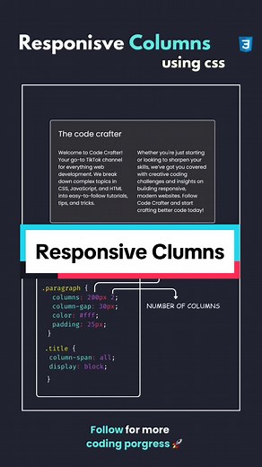 Creating a Responsive Text Layout using css#coding #coder #codinglife #codingisfun #web #webdeveloper #webdevelopment #frontenddeveloper #websites #javascript #js #javascripts #javascriptdeveloper#javascripttutorials #html #html5 #htmlcss