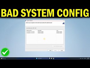 How To Fix BAD SYSTEM CONFIG INFO Blue Screen Error In Windows 11 & 10