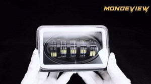 MONDEVIEW 4pcs 4x6 LED Headlights Hi/Lo Sealed Beam with DRL Turn Signal Light H4656 H4651 H4652 H4666 H6545 for kenworth t800 led headlights for Freightliner for Peterbilt