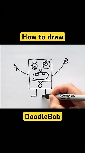 How to draw DoodleBob ✏️ #shorts #doodlebob #spongebob #drawing #colouring #art #fun #bob #doodle