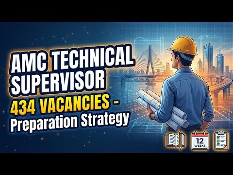 AMC Technical Supervisor 2026 | 434 Civil Vacancies | Preparation Strategy + Syllabus Weightage