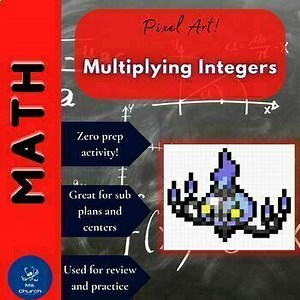 Math Pixel Art! -  Multiplying Integers