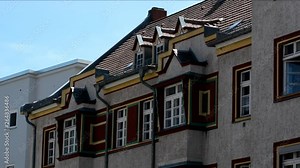Houses in the expressionist Style, architect Georg Heinrich Richard Ermisch (1885 – 1960) at Zeppelin Street (Zeppelinstraße) in Berlin Spandau from June 15, 2017, Germany